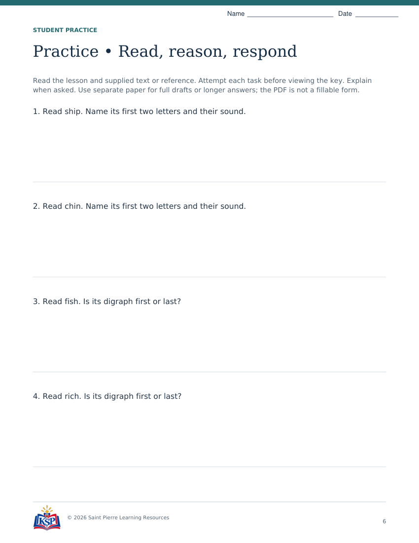 Actual student practice page 6; sample from daily 20260915 il g1 digraph workshop.