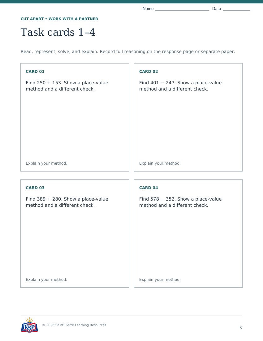 Actual page 6 from nc g3 place add teaching bundle; sample only.