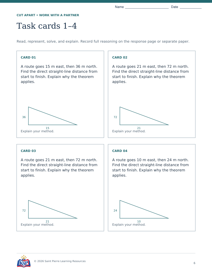 Actual page 6 from nc g8 right triangles teaching bundle; sample only.