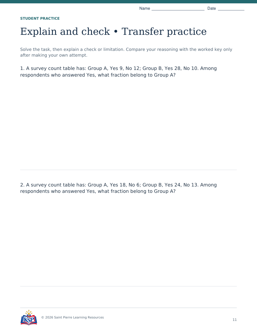 Actual page 11 from sat act conditional math skill builder; sample only.