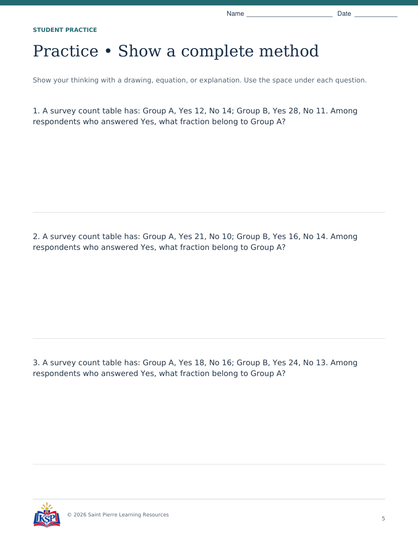 Actual page 5 from sat act conditional math skill builder; sample only.