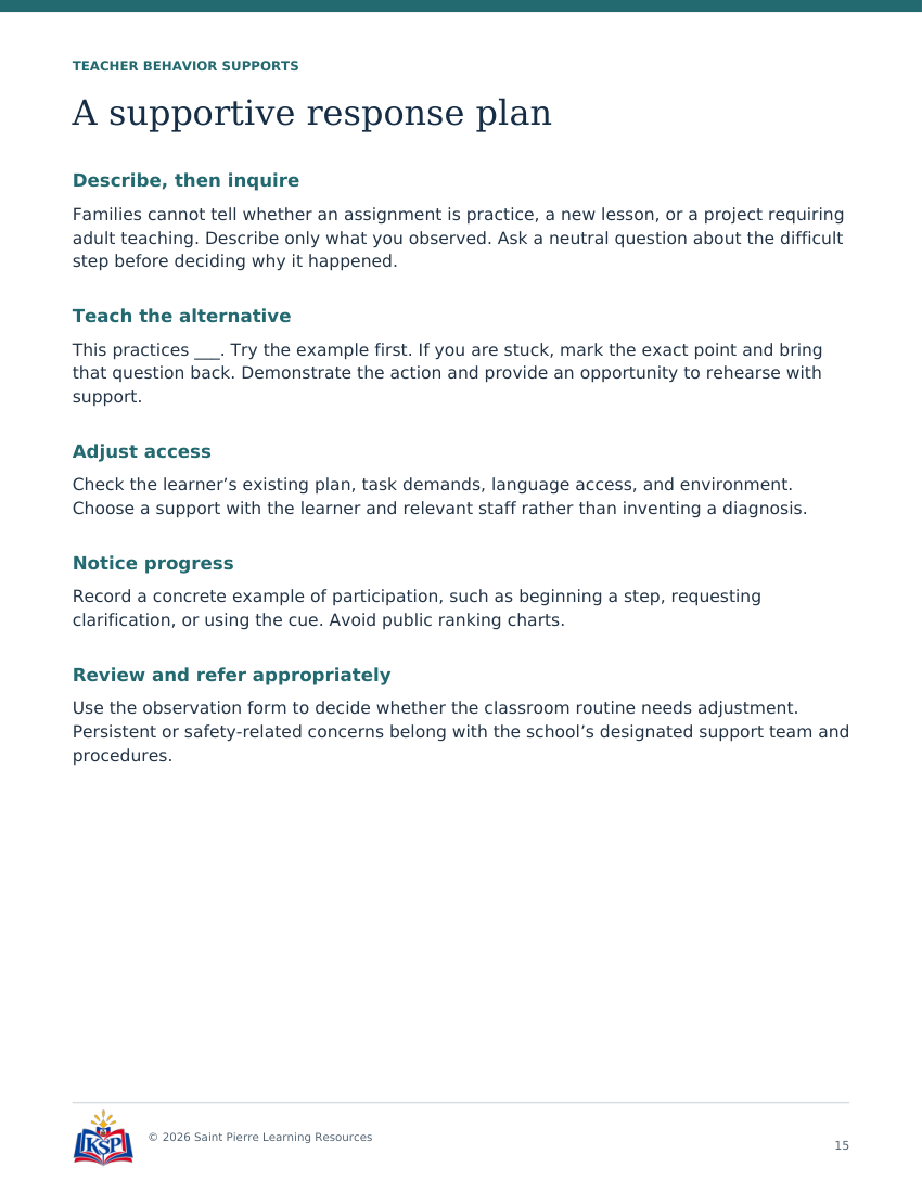 Actual page 15 from teacher homework with a clear purpose toolkit; sample only.
