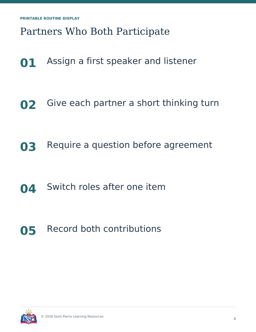 Actual page 8 from teacher partners who both participate toolkit; sample only.